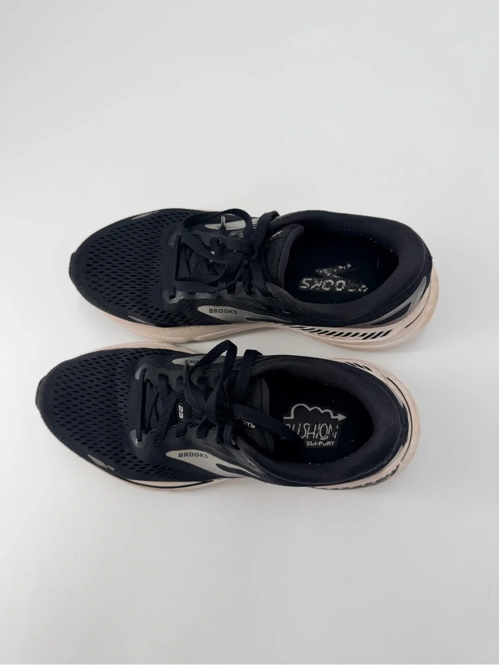 Brooks Women’s Black and Cream Athletic Running Shoes
